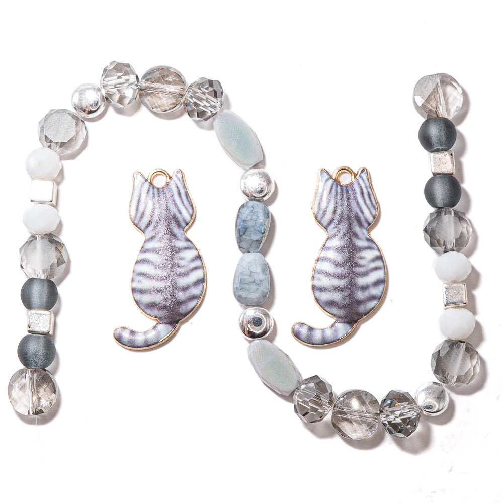 Feline Fancy Bead Mix in Grey & Gorgeous