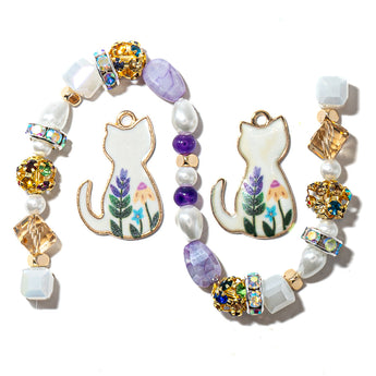 Feline Fancy Bead Mix in Sunbathing In The Garden