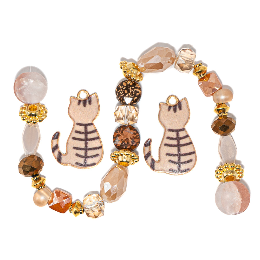 Feline Fancy Bead Mix in Tiger Tabby