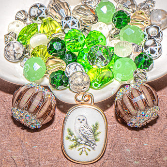Bead Mix Ft. Austrian Crystal in Forest Guardian