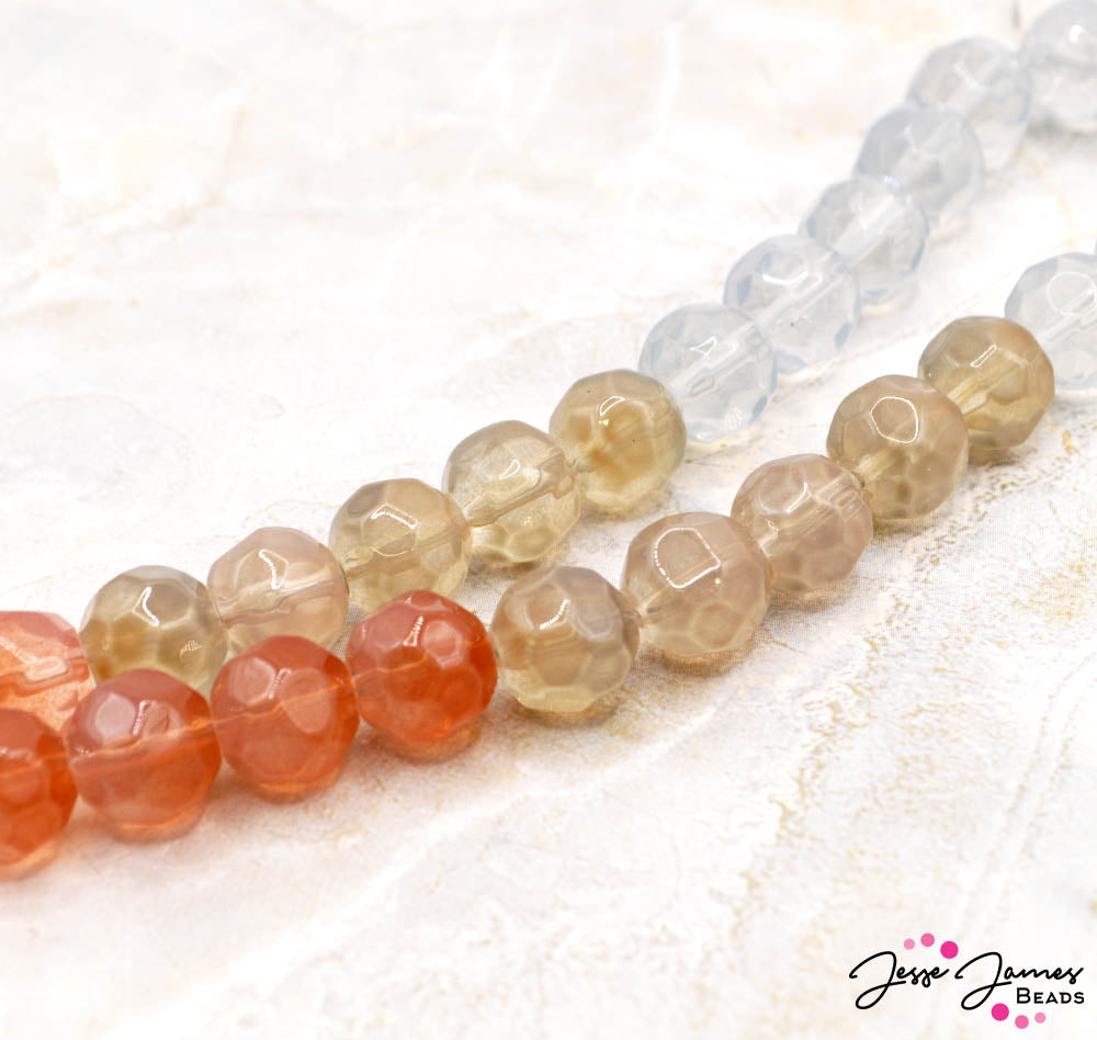 Ombré Glass Bead Set in Fire & Air