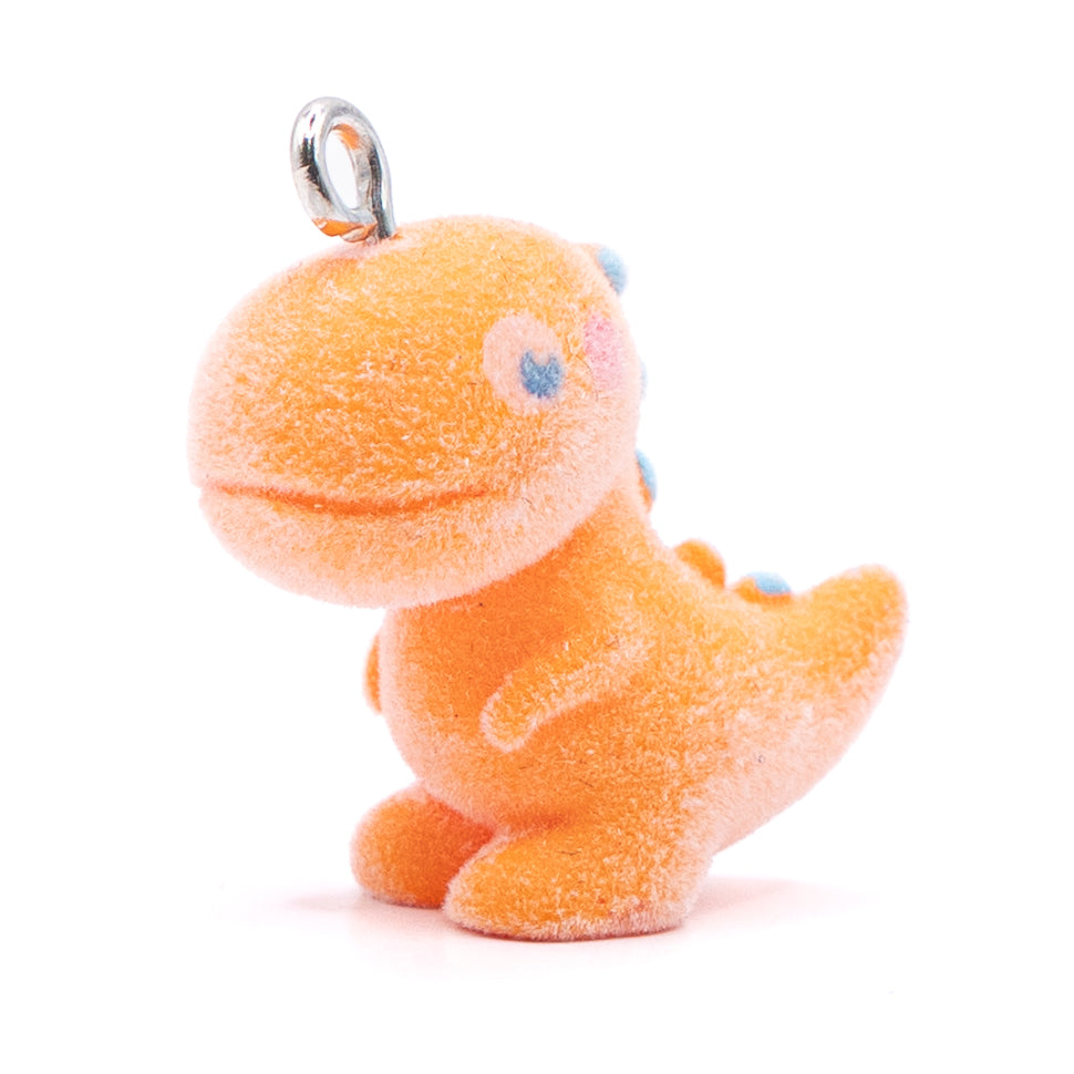 Flocked Resin Focal Charm in Toby the Tarbosaurus