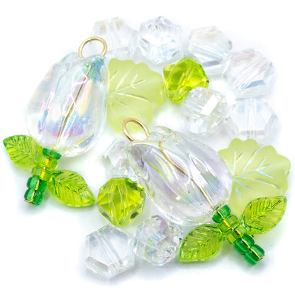 Floral Bead Mix in Crystal Kingdom Tulips