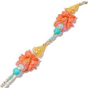 Floral Bead Strand in Snapdragon