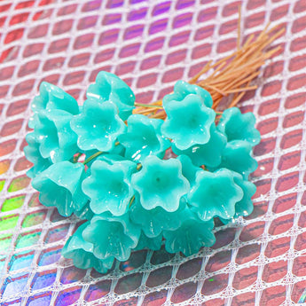 Flower Headpin Set in Teal
