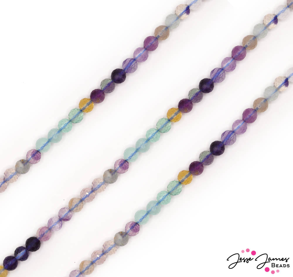 Ombré Stone Bead Set in 6mm Fluorite