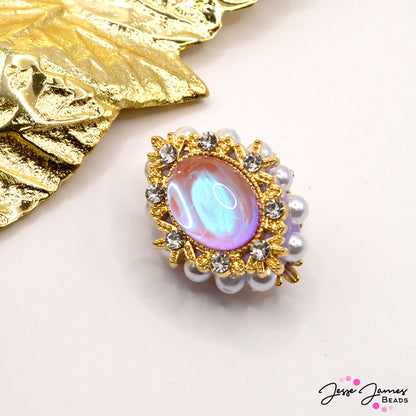 Focal Boho Bead in Opal Candy