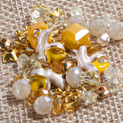 Fruit Bead Mix in Bright Banana