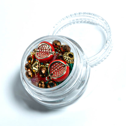 Fruit Mini Bead Mix in Pomegranate Passion