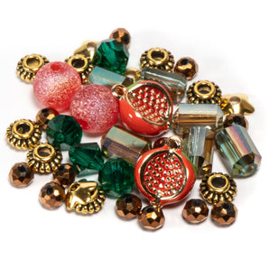 Fruit Mini Bead Mix in Pomegranate Passion