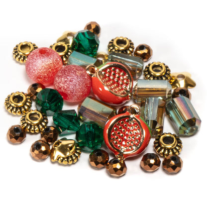 Fruit Mini Bead Mix in Pomegranate Passion