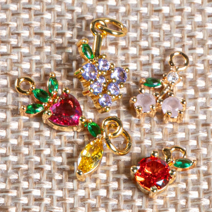 Fruity 18K Gold Charm Set in Fruitful Harvest