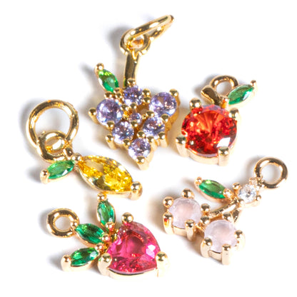 Fruity 18K Gold Charm Set in Fruitful Harvest