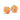 Fruity Boho Bead Pair in Orange