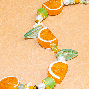 Fruity Bead Strand in Orange, Orange, & Orange