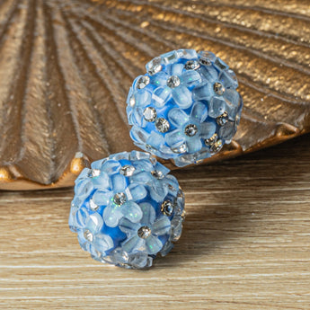 Garden Dreams Boho Bead Pair in Hydrangea