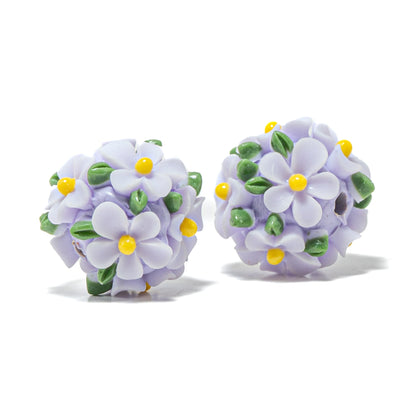 Garden Dreams Boho Bead Pair in Lavender