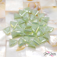 Gingko Glass Light Green Bead Set