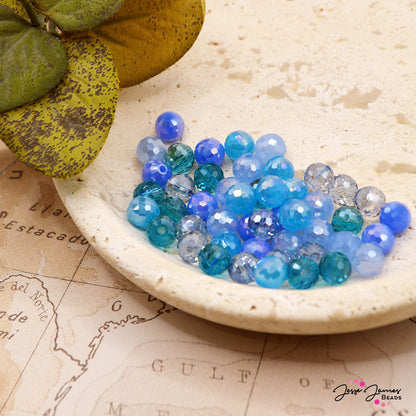 Glass Bead Set in Blue Razz