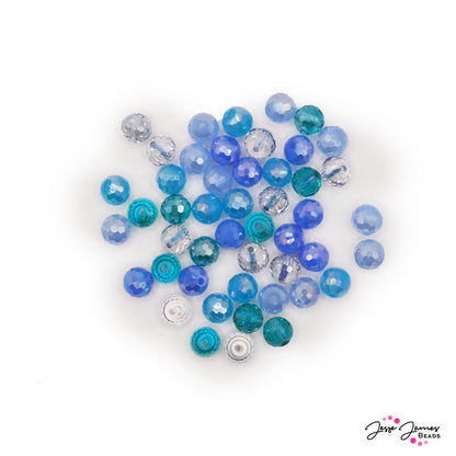 Glass Bead Set in Blue Razz