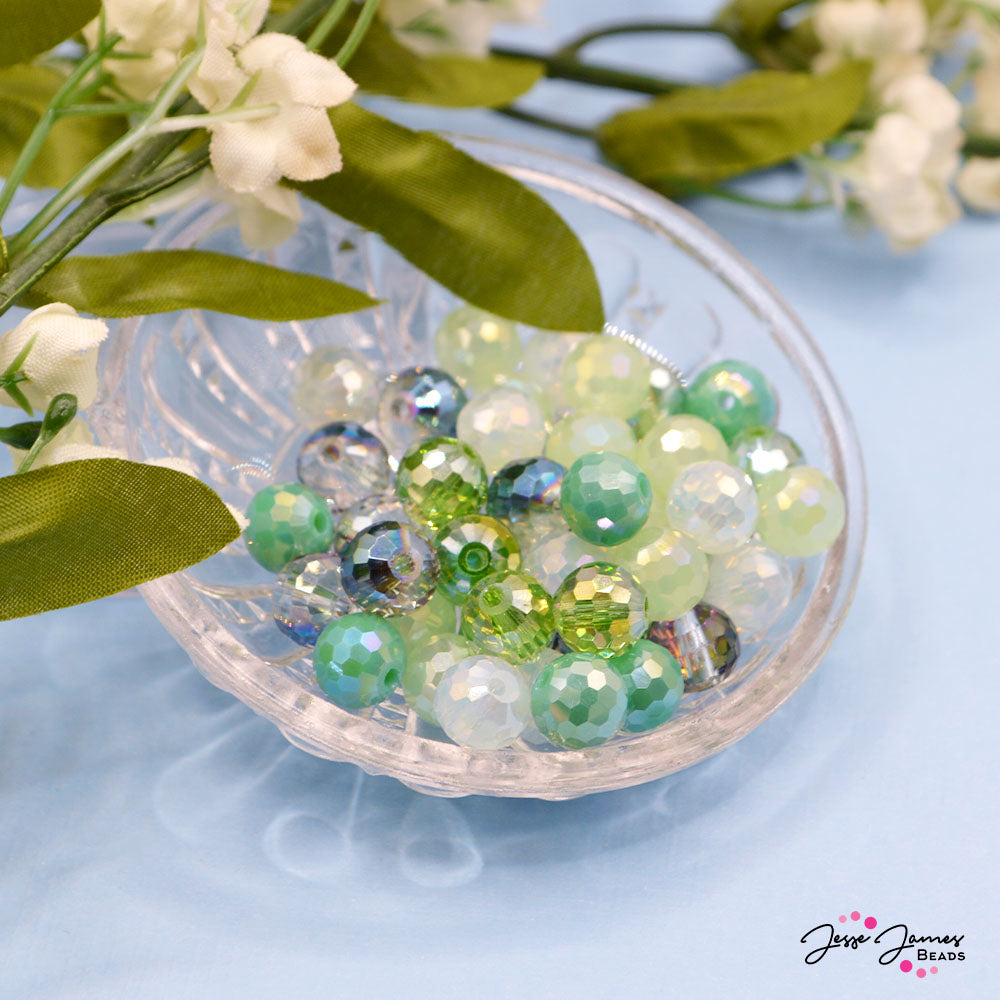 Glass Bead Set in Mint Ice Cream Dream