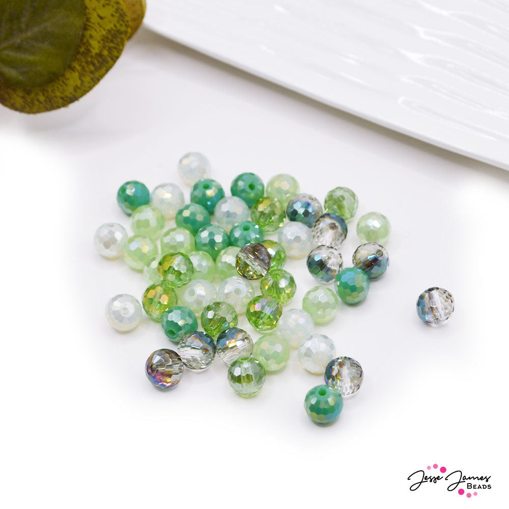 Glass Bead Set in Mint Ice Cream Dream