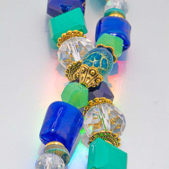 Glass Bead Strand Duo in High Tide