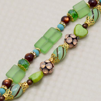 Glass Bead Strand Duo in Mother Nature