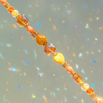 Glass Bead Strand in Citrus Circus