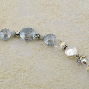 Boho Sparkle Bead Strand in Ice & Snow