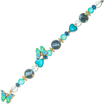 Glass Bead Strand in Marvelous Monarch