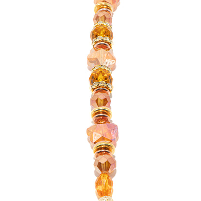 Glass Bead Strand in Pumpkin Seeds