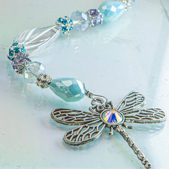 Glass Bead Strand in Wonderful Dragonfly