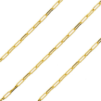 Golden Glide Chain 18K Gold Paperclip Chain