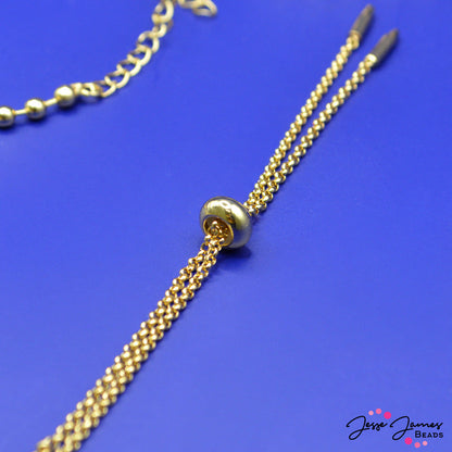 Golden Glide Slider Bracelet Blank