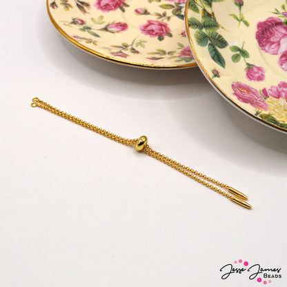 Golden Glide Slider Bracelet Blank