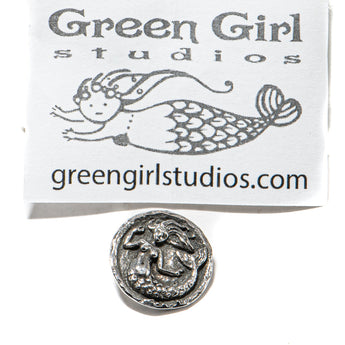 GreenGirl Studios Mermaid Metal Button