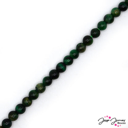 Green Tigereye Stone Bead Strand