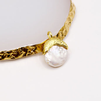 Half Moon Keishi Pearl Pendant