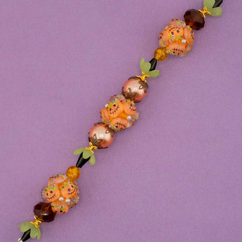 Halloween Boho Bead Strand in Nana's Pumpkin Patch