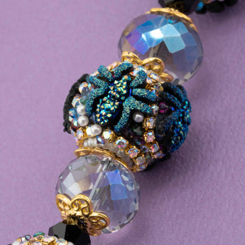 Halloween Boho Bead Strand in Spider Web Glamour
