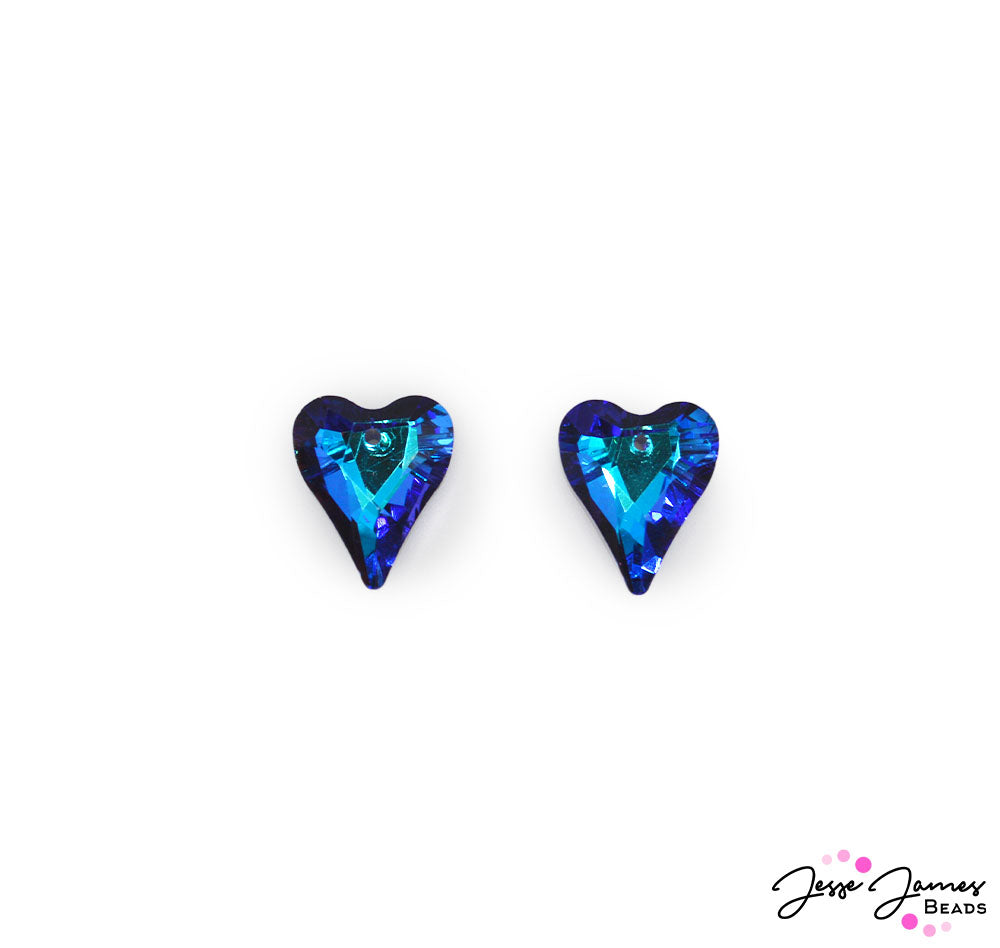 Blue Crystal Bead Pair 