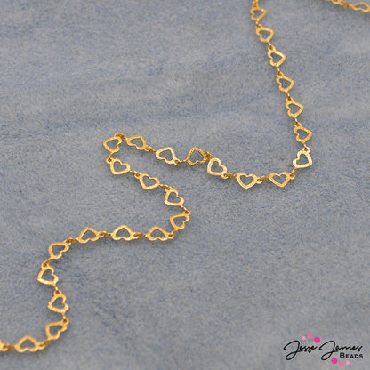 Heart of Gold Metal Chain