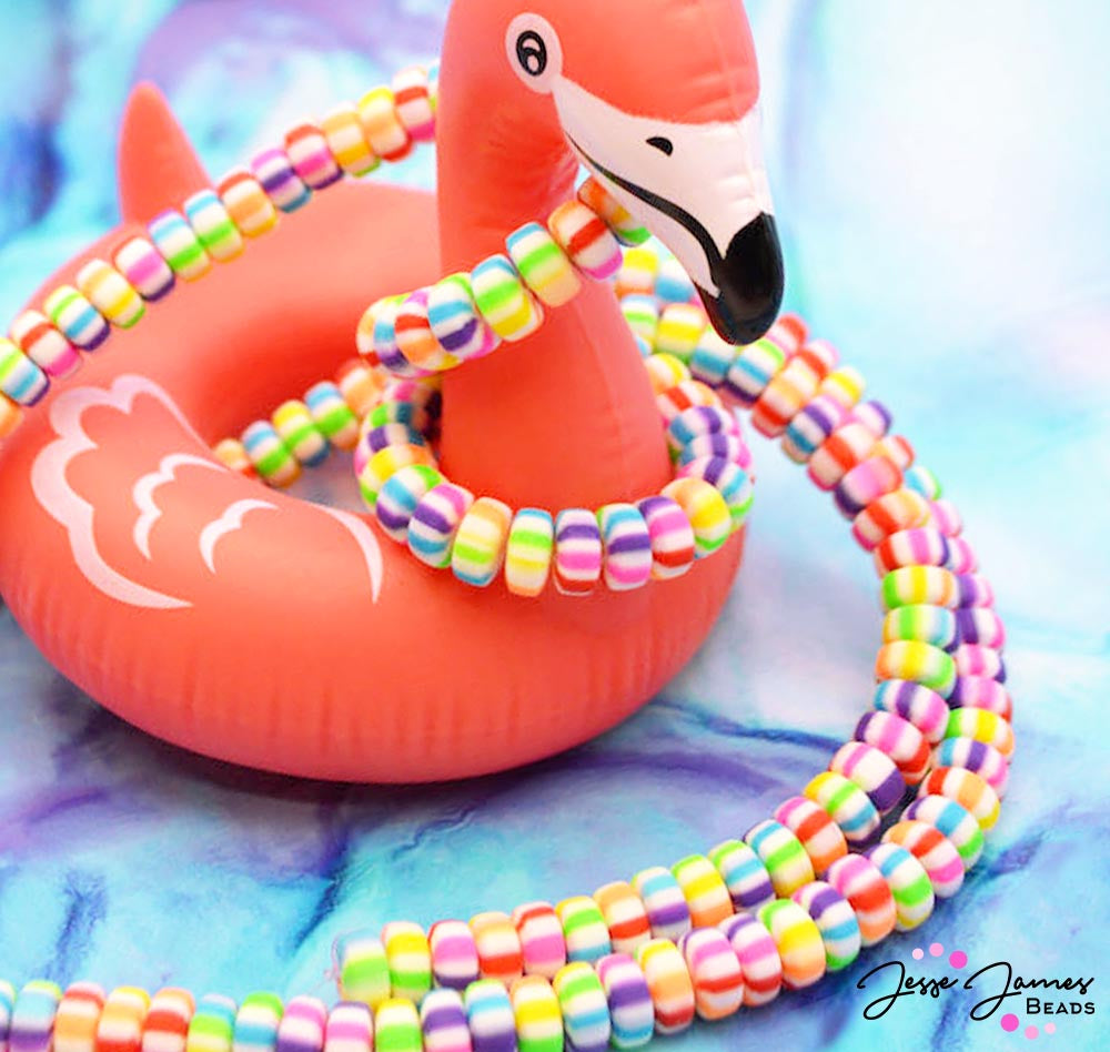 Heishi Bead Strand in Rad Rainbow