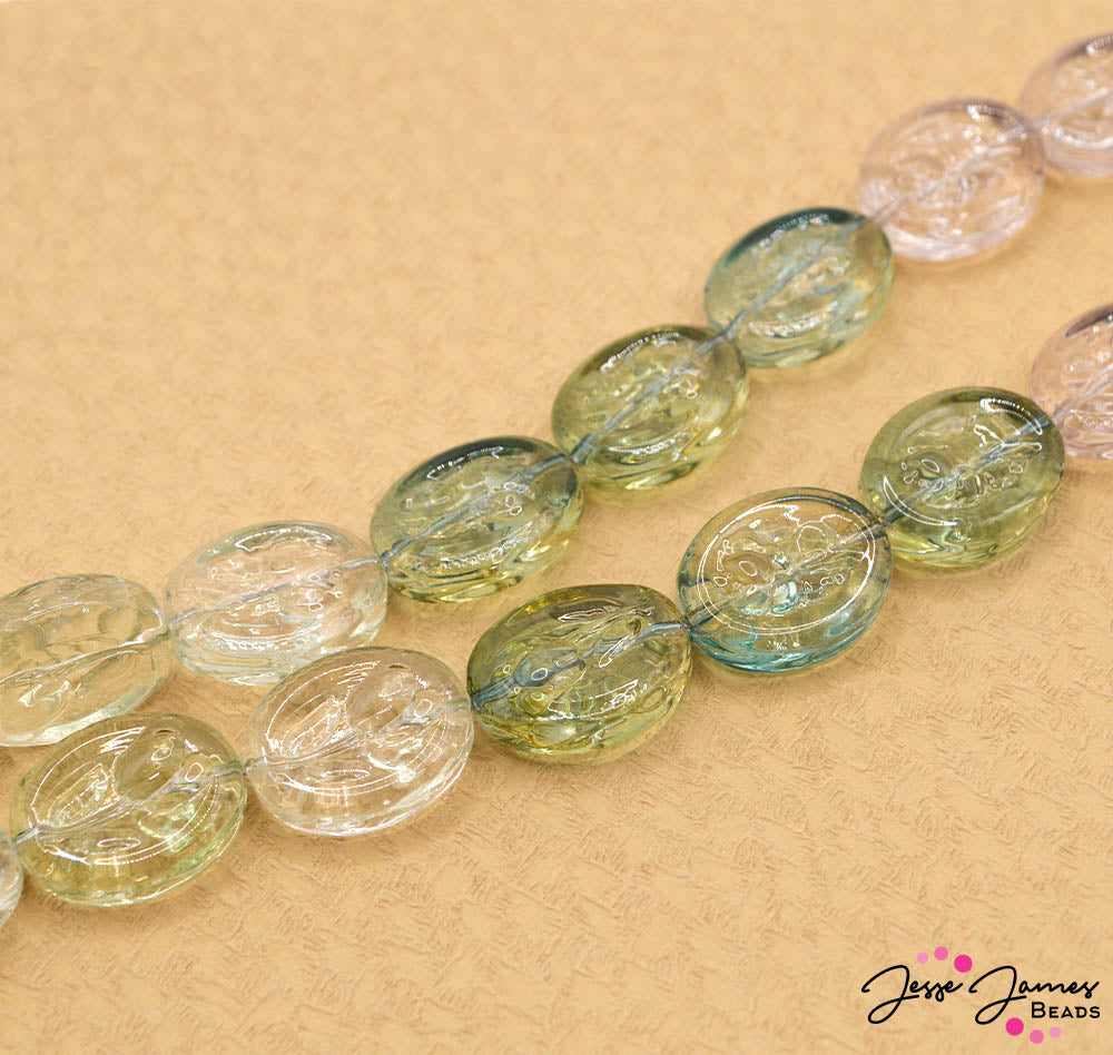 Ombré Glass Bead Set in Herb Garden