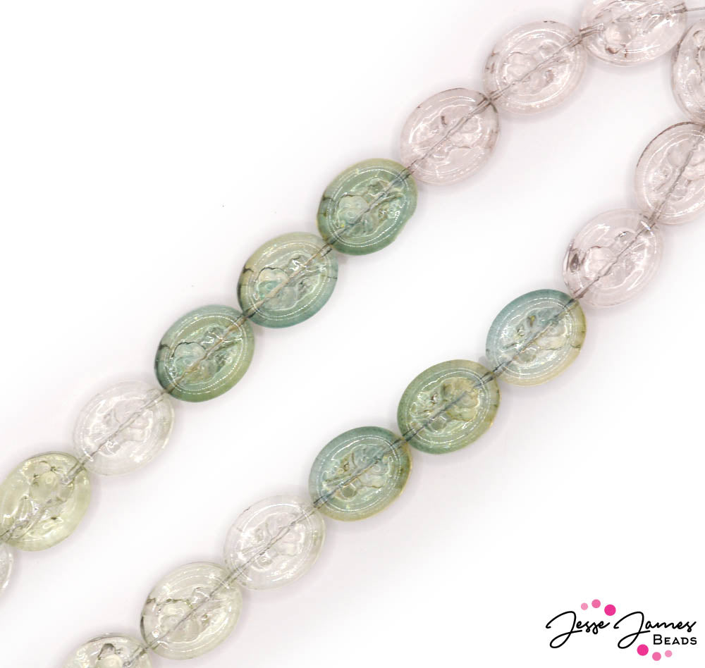 Ombré Glass Bead Set in Herb Garden