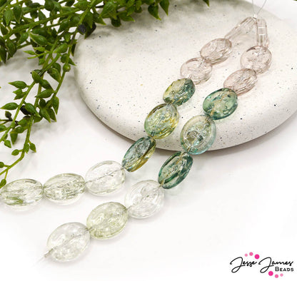 Ombré Glass Bead Set in Herb Garden