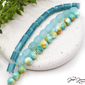 Ombré Trio Bead Strands in High Tide