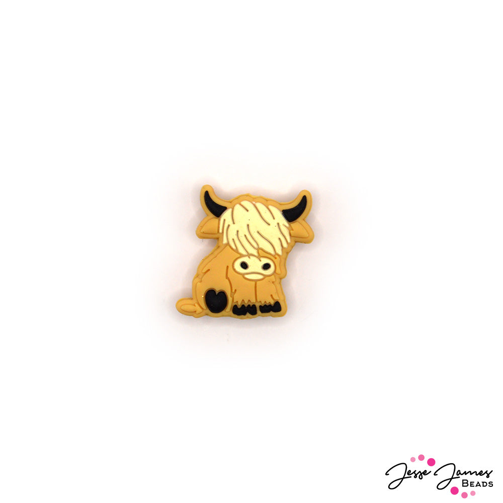 Highland Cow Silicone Focal Bead