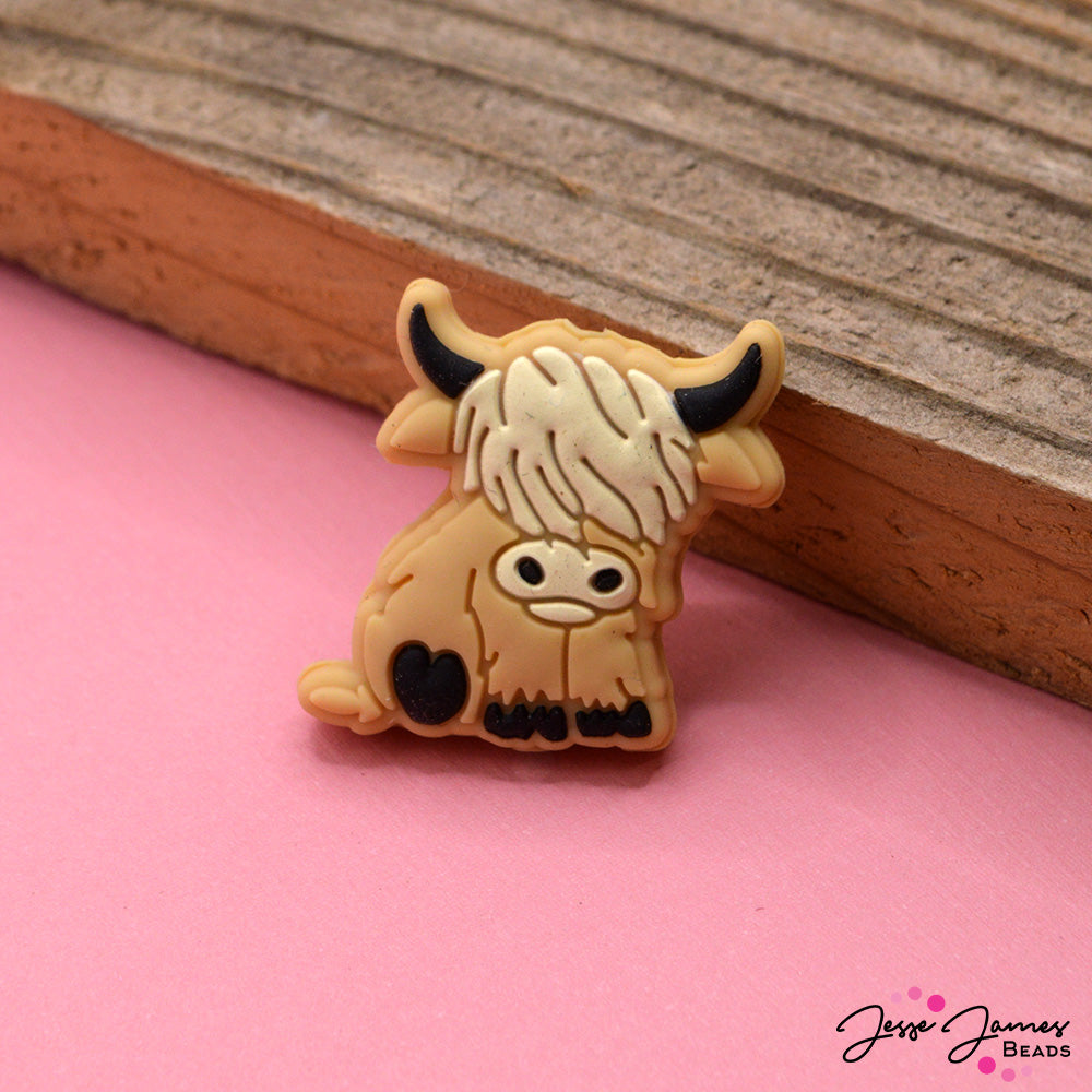 Highland Cow Silicone Focal Bead